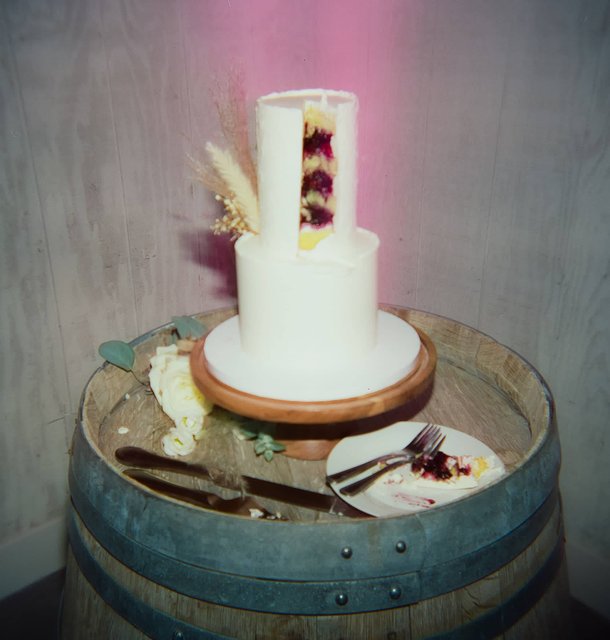 Custom wedding cake design by All Things Cake in Denver, CO (gallery image 1 of 8)