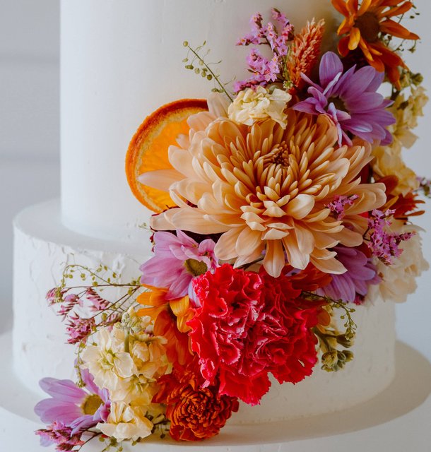 Custom wedding cake design by All Things Cake in Denver, CO (gallery image 3 of 8)