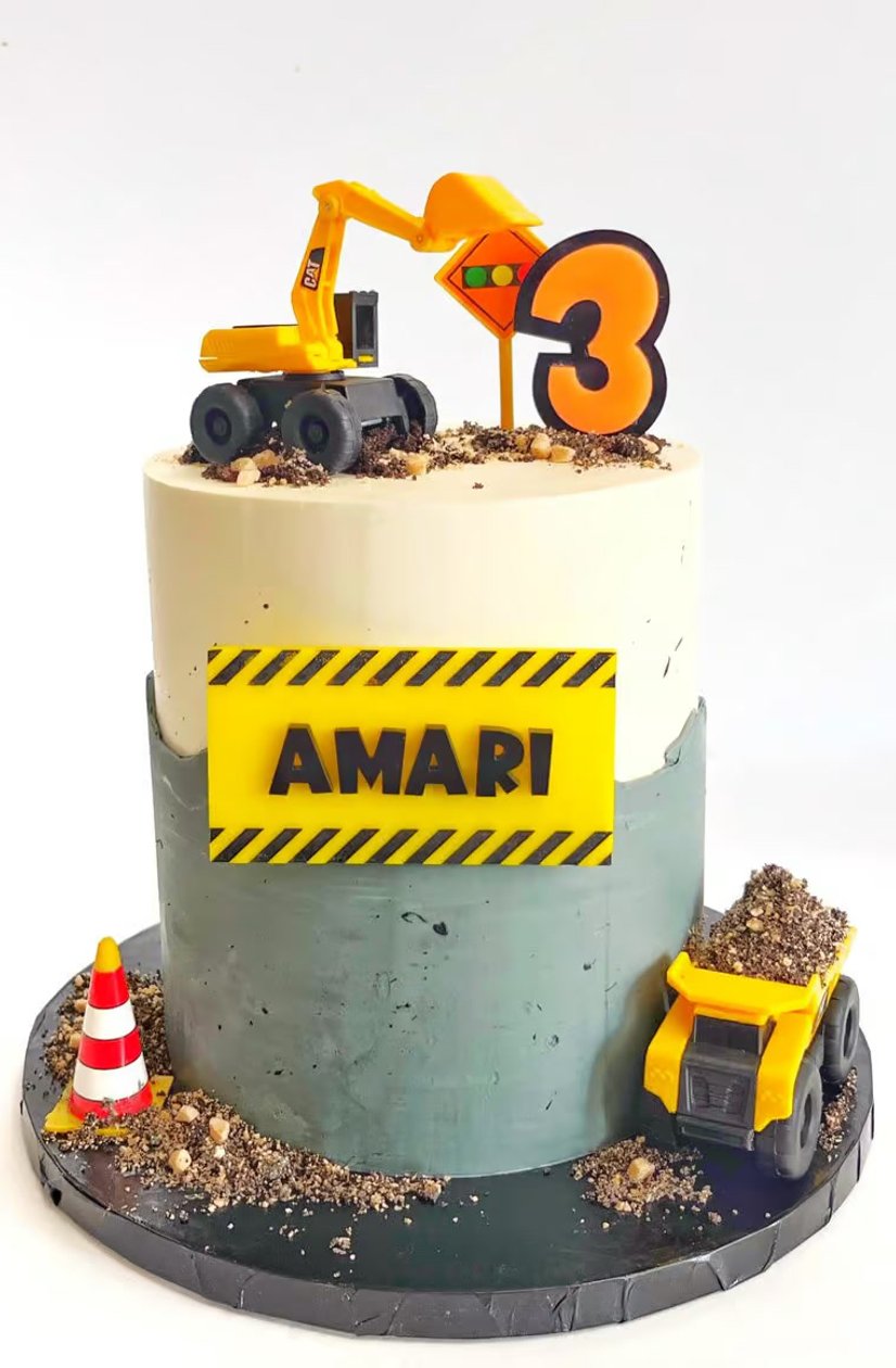 Tall multi-tier celebration cake pricing example by All Things Cake