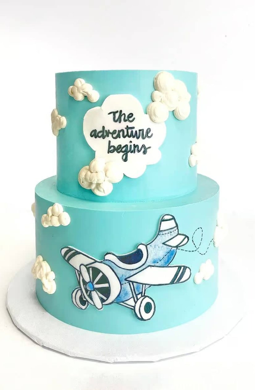 Multi-tier celebration cake pricing example by All Things Cake