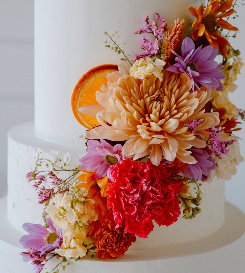 Elegant custom wedding cake by All Things Cake